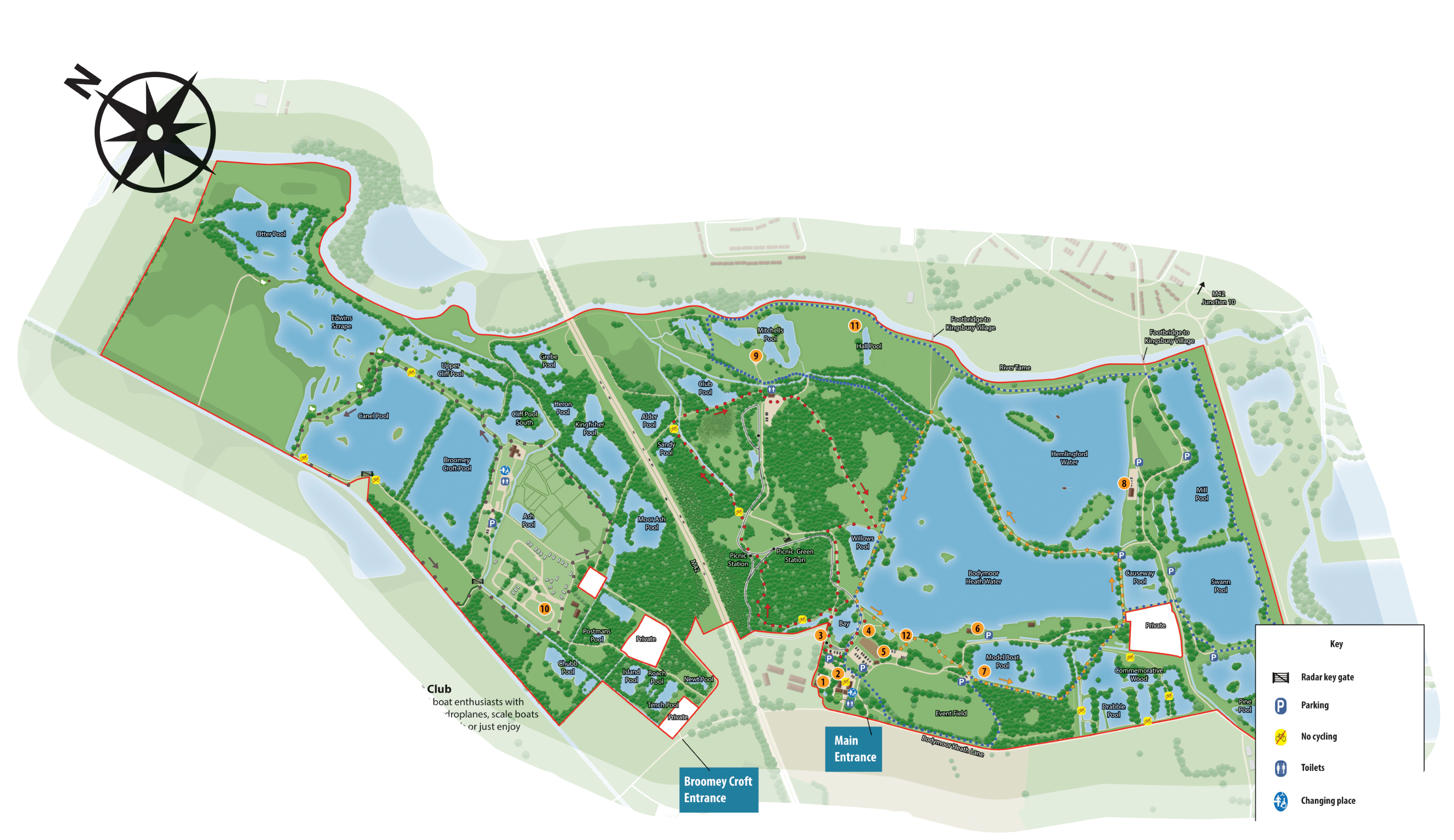 Map of Kingsbury Fishery